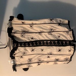 Tripp size large corset with flowers and skulls